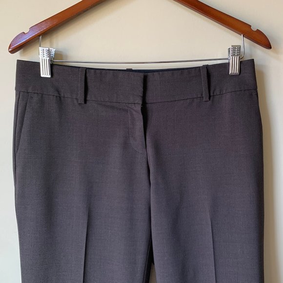EUC Ann Taylor Mid Rise Trouser Pants, Brown, Size 4 Petite - Picture 3 of 7